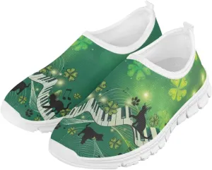 4 Leaf Shoes for Girls Running Slip On Shoes Size Little Kid St. Patrick's Day Shoes