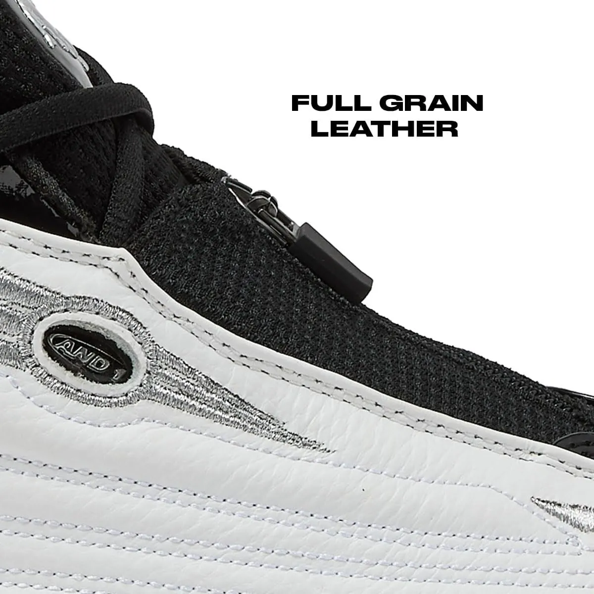 AND1 Mad Game Pro Mens Basketball Shoes, White or Black Basketball Shoes Men, Retro Leather Athletic Sports Sneakers Mens Size 9-14