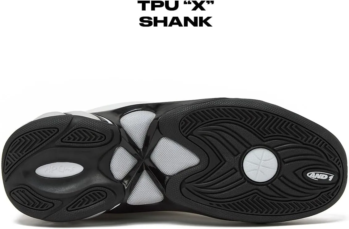 AND1 Mad Game Pro Mens Basketball Shoes, White or Black Basketball Shoes Men, Retro Leather Athletic Sports Sneakers Mens Size 9-14