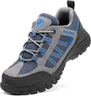 ANGRYRAM Steel Toe Shoes for Men Women Lightweight Indestructible Work Shoes Breathable Slip Resistant Safety Sneakers Comfortable Puncture Proof Shoes for Working Construction Industry
