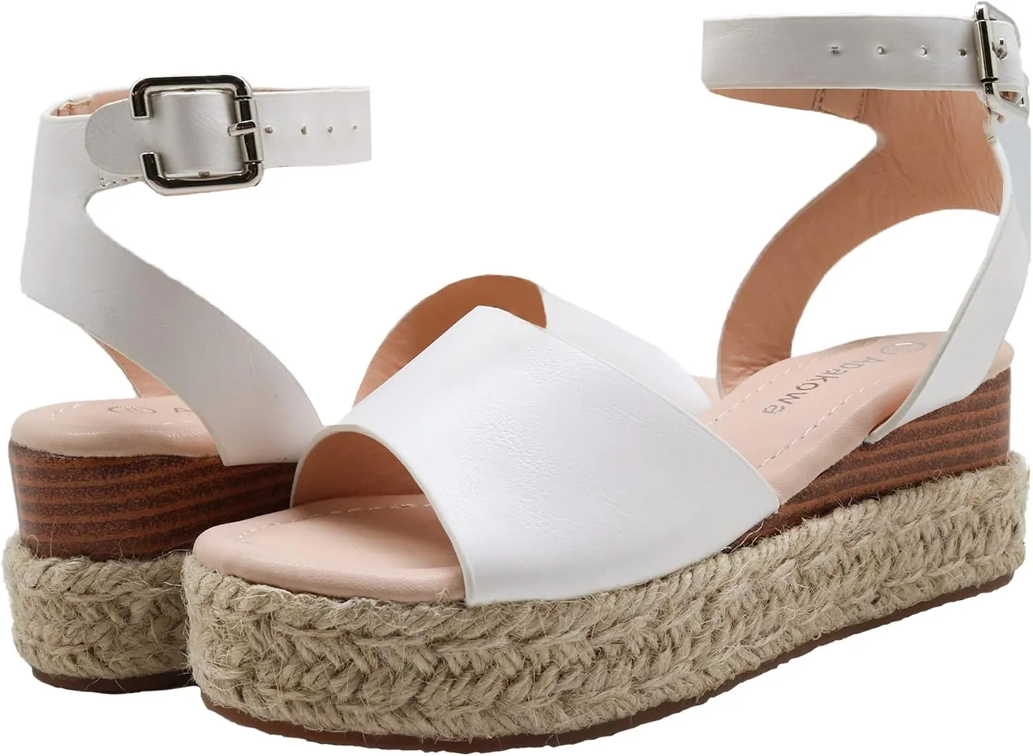 Apakowa Girls Sandals Flatform Wedge Open Toe Summer Sandals Shoes Little Big Kid Flower Girl Heels Dress Shoes (Little Kid/Big Kid)