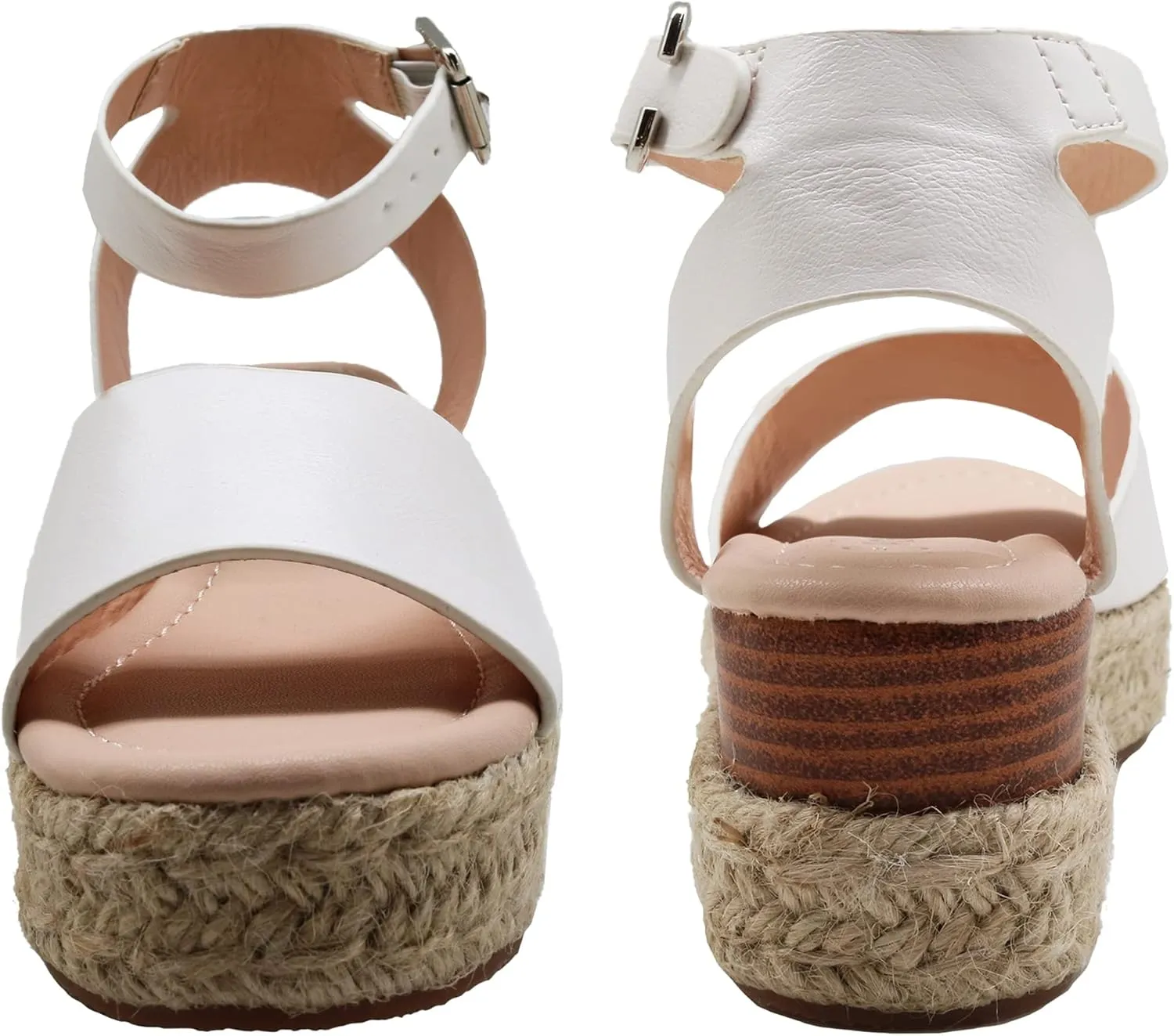Apakowa Girls Sandals Flatform Wedge Open Toe Summer Sandals Shoes Little Big Kid Flower Girl Heels Dress Shoes (Little Kid/Big Kid)