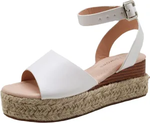 Apakowa Girls Sandals Flatform Wedge Open Toe Summer Sandals Shoes Little Big Kid Flower Girl Heels Dress Shoes (Little Kid/Big Kid)