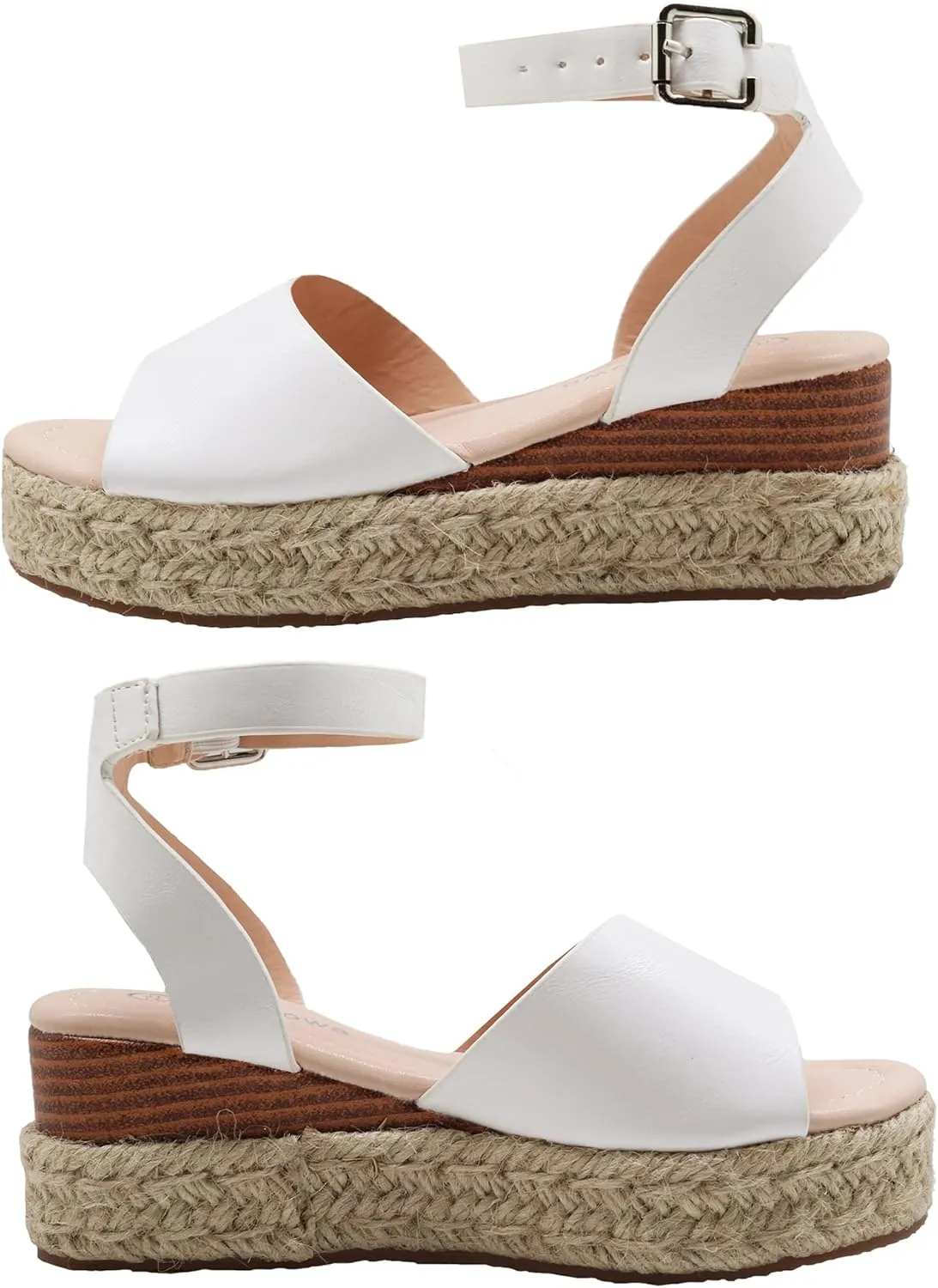 Apakowa Girls Sandals Flatform Wedge Open Toe Summer Sandals Shoes Little Big Kid Flower Girl Heels Dress Shoes (Little Kid/Big Kid)