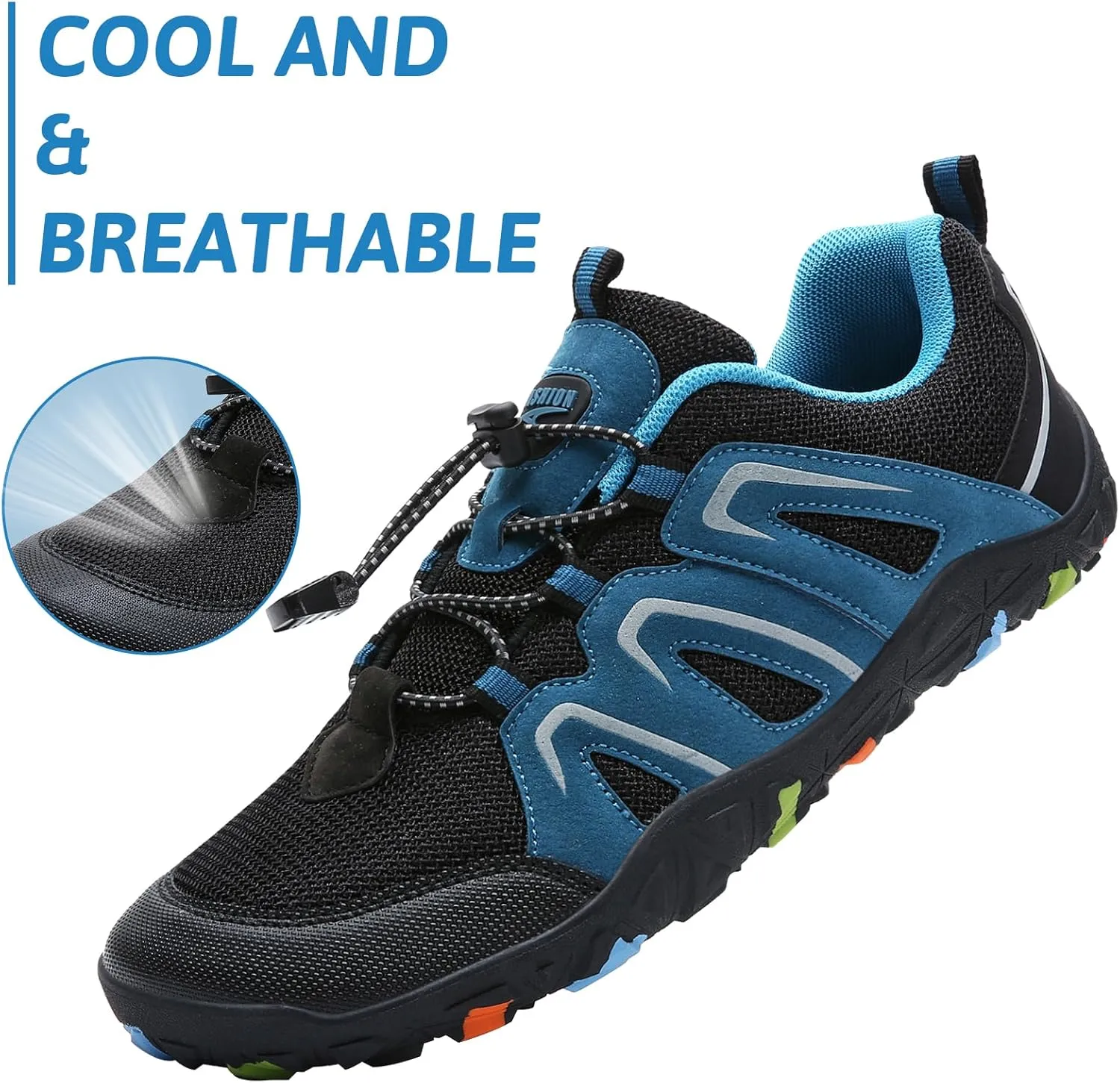 ASHION Boys Running Shoes | Barefoot Shoes | Wide Toe Box | Lightweight Athletic Walking Hiking Sneakers