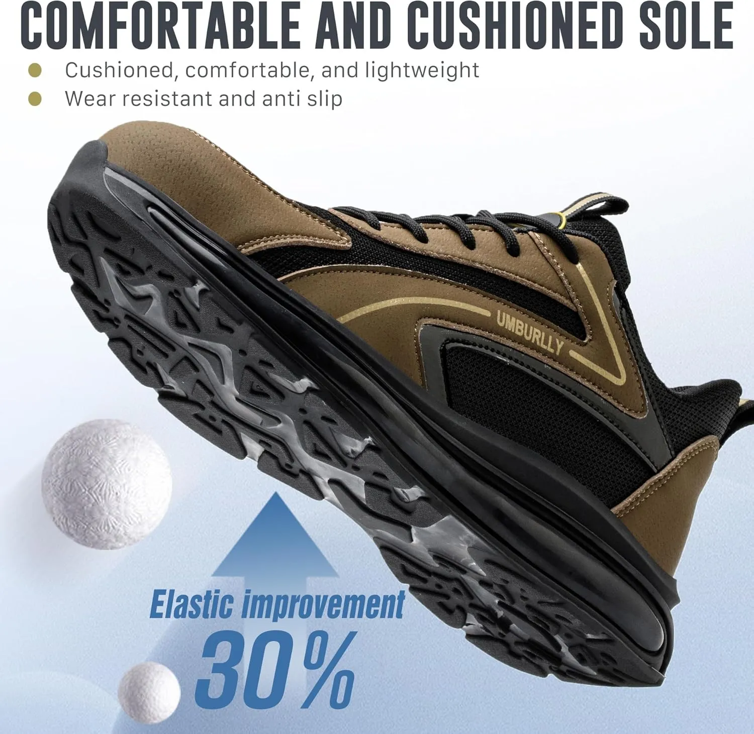 Asiman Steel Toe Shoes for Men Indestructible Work Shoes Lightweight Steel Toe Sneakers for Women Non Slip Breathable Safety Shoes Puncture Proof Composite Toe Shoes