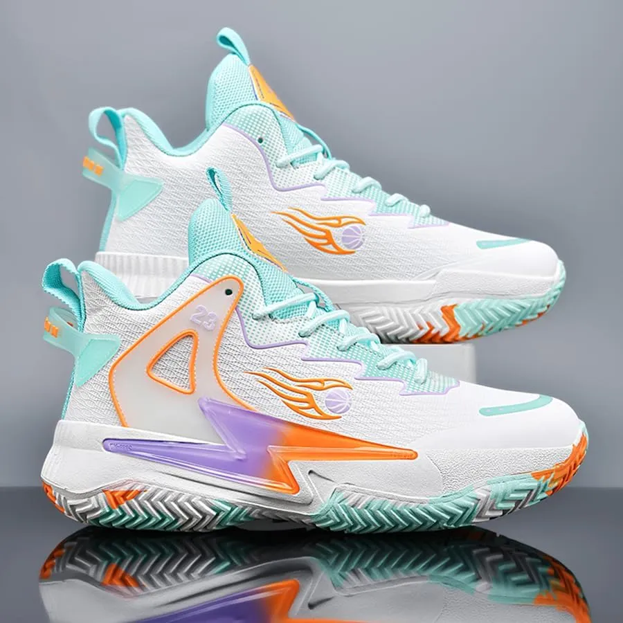 Basketball Shoes for Womens Mens Fashion Comfortable Volleyball Sneakers Breathable High Top Non Slip Outdoor Sport Woman Man Shoe