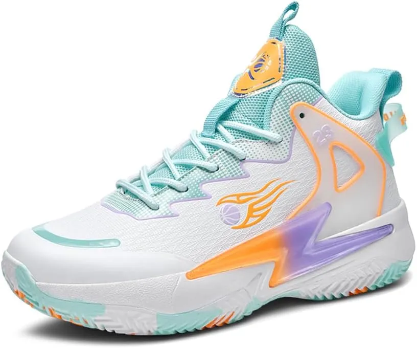 Basketball Shoes for Womens Mens Fashion Comfortable Volleyball Sneakers Breathable High Top Non Slip Outdoor Sport Woman Man Shoe
