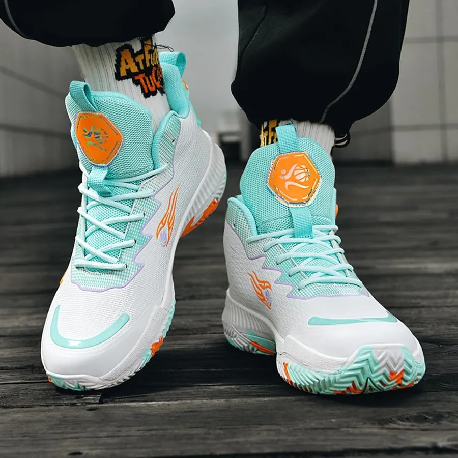 Basketball Shoes for Womens Mens Fashion Comfortable Volleyball Sneakers Breathable High Top Non Slip Outdoor Sport Woman Man Shoe