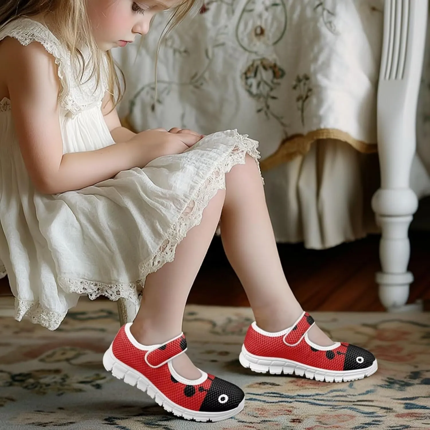 Binienty Girls Dress Shoes Mary Jane Flats Size 11-2.5 School Uniform Sneakers Anti Slip
