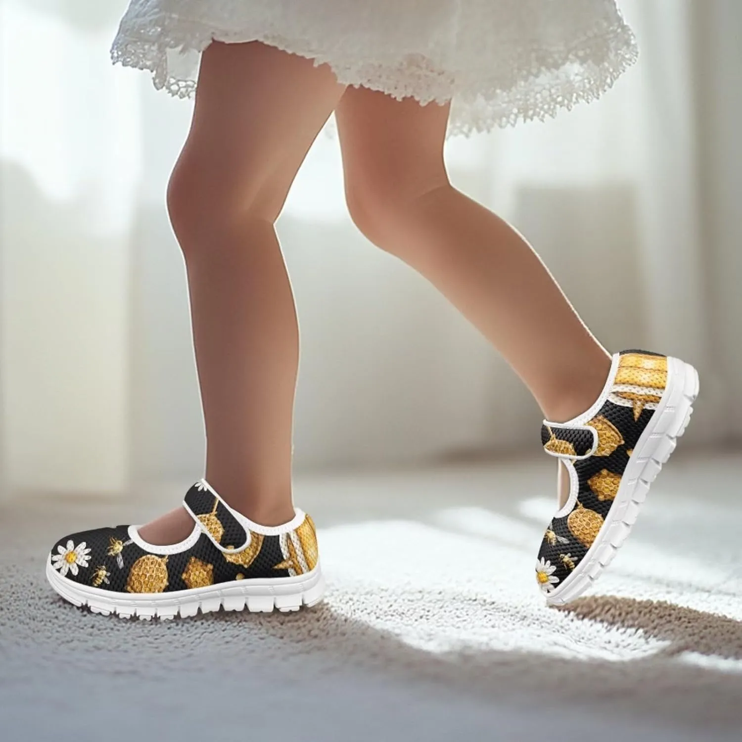 Binienty Girls Dress Shoes Mary Jane Flats Size 11-2.5 School Uniform Sneakers Anti Slip