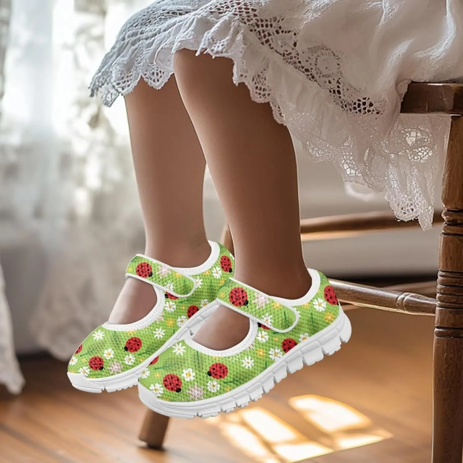 Binienty Girls Dress Shoes Mary Jane Flats Size 11-2.5 School Uniform Sneakers Anti Slip