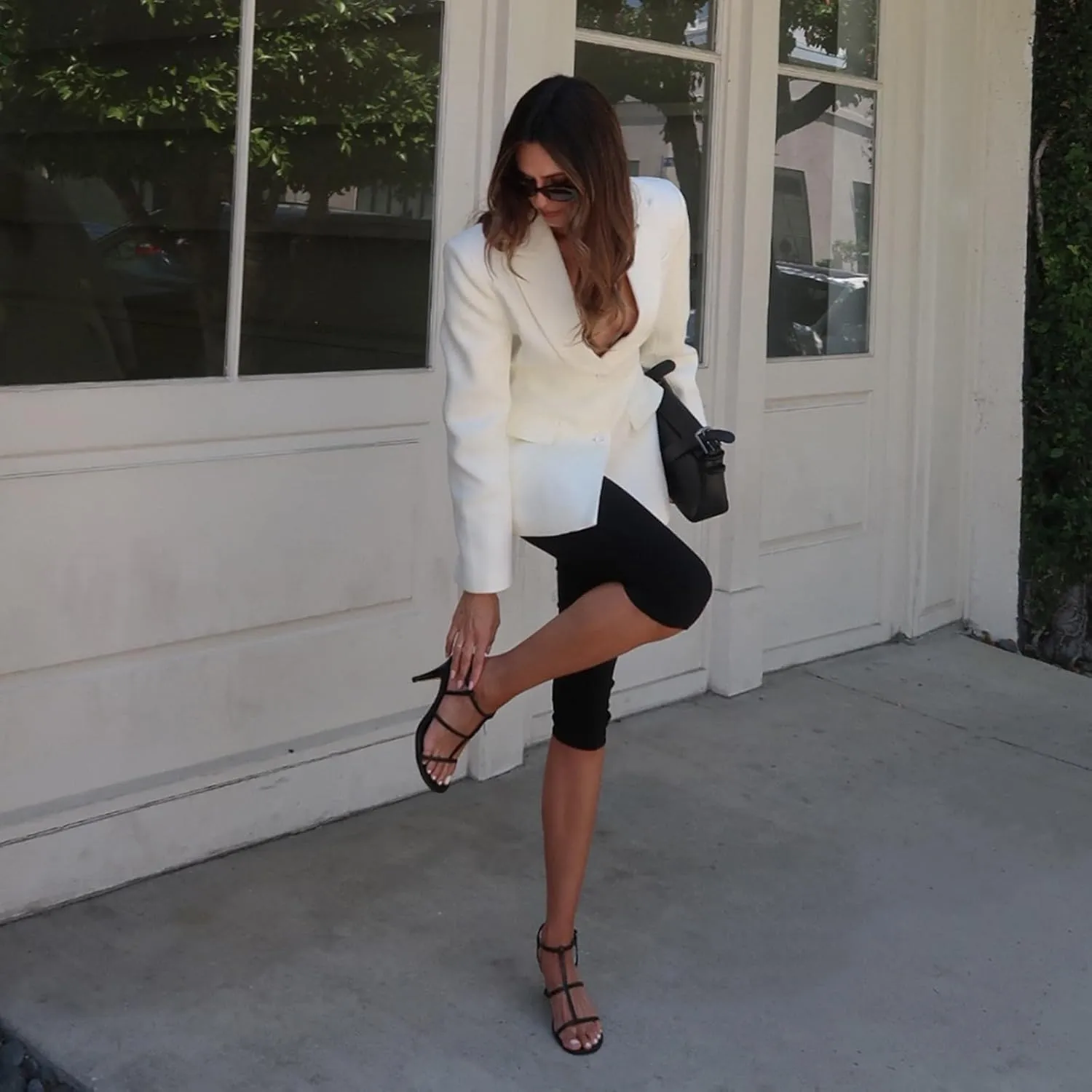 Black Heels, Strappy Heel Sandals, T-strap Heels for Women Open Toe High Heeled Gladiator Dressy Shoes