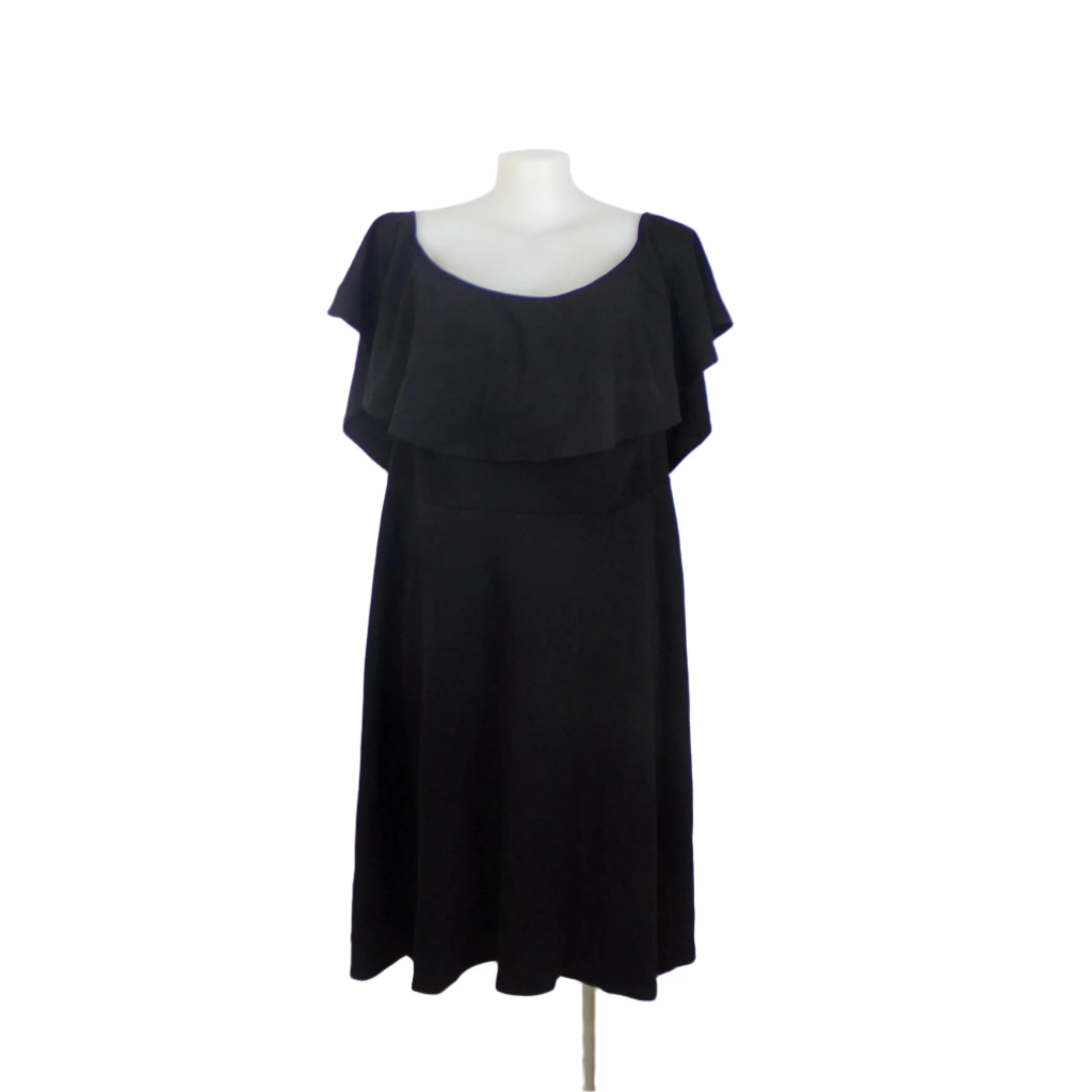 Boohoo Black On/Off Shoulder Dress Size 24