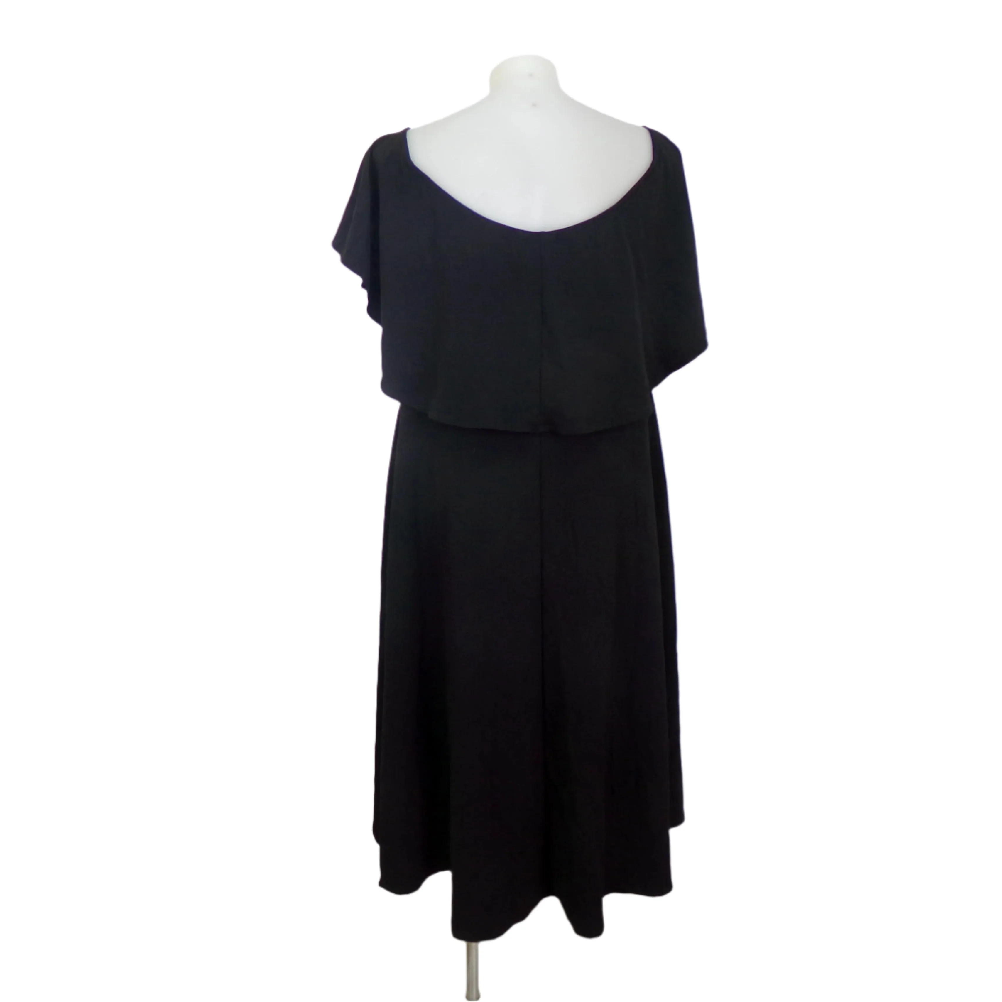Boohoo Black On/Off Shoulder Dress Size 24