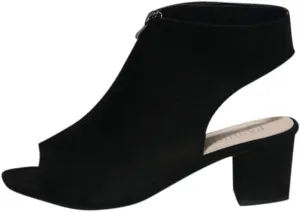 BORAMAX Womens Open Toe Heel Sandals,Fashion Cutout Side Strap Zipper Chunky Heel Sandals Slip On Ankle Backless Booties