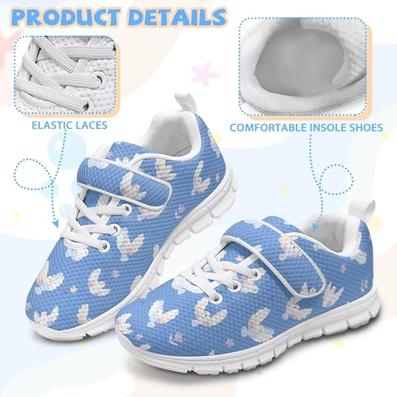 Boys Girls Single Buckle Sneakers,Lightweight Spring Outdoor Sports Shoes,Children Anti-Skid Mesh Cycling Sneaker