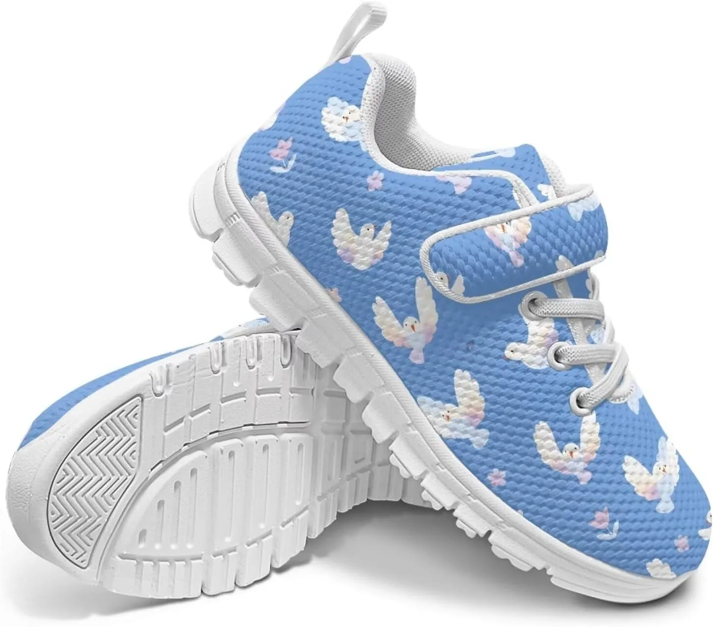 Boys Girls Single Buckle Sneakers,Lightweight Spring Outdoor Sports Shoes,Children Anti-Skid Mesh Cycling Sneaker