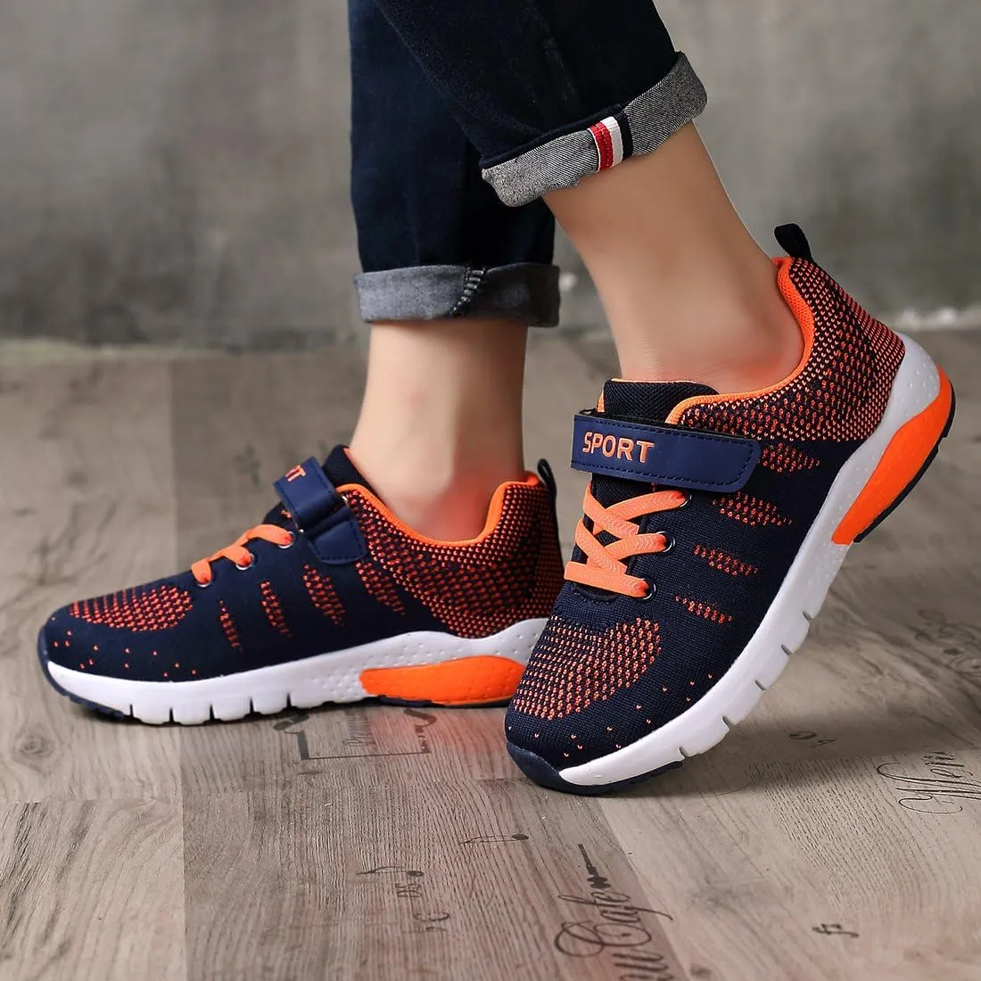Caitin Kids Running Tennis Shoes Lightweight Casual Walking Sneakers for Toddler Little Big Boys and Girls