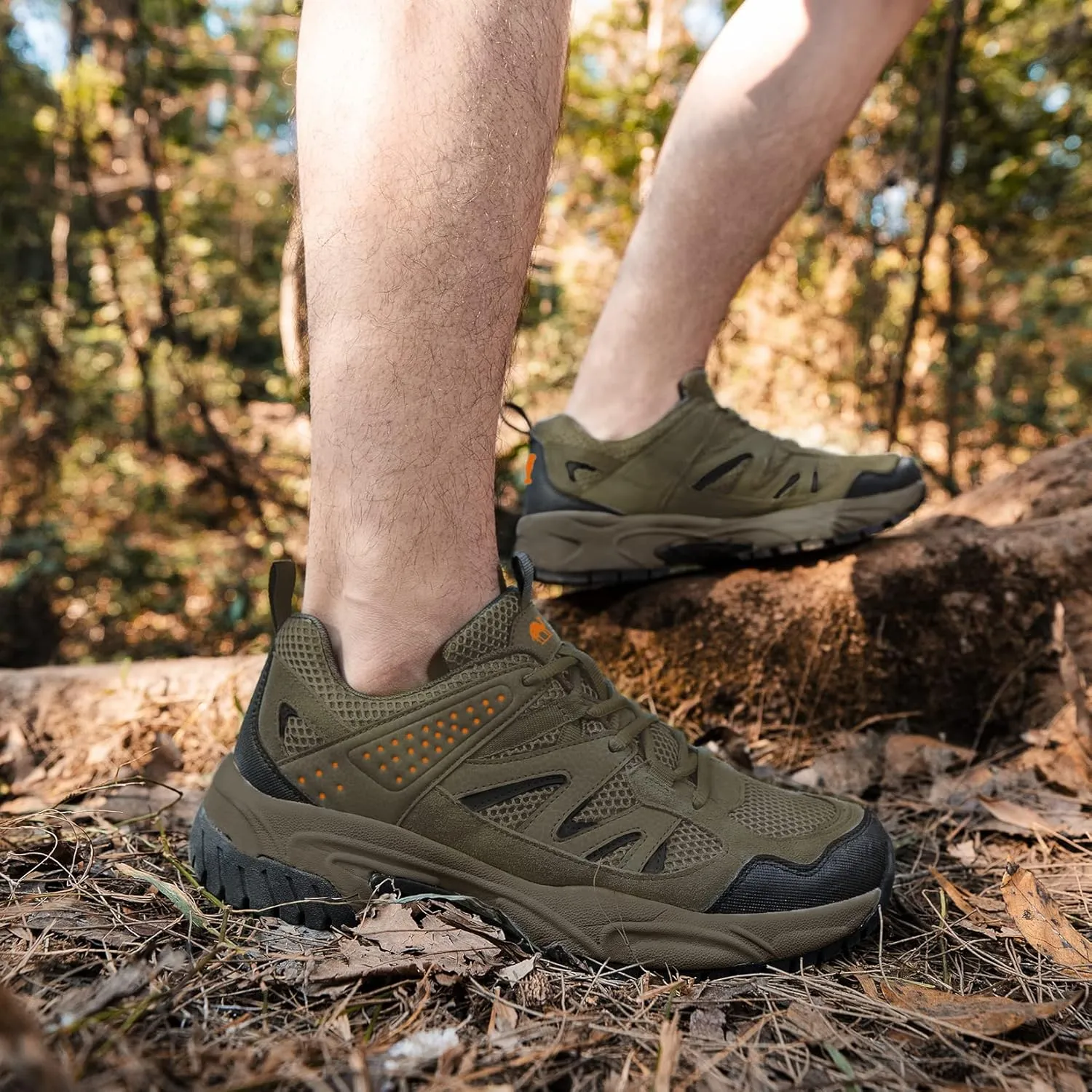CAMELSPORTS Hiking Shoes Men Lightweight Non-Slip Breathable Sneakers Low Top Walking Shoes for Outdoor Trailing Trekking Walking Climbing