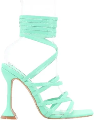 Cape Robbin Womens Gladiator Square Toe Heeled Sandals Lace Up Heels Sandals
