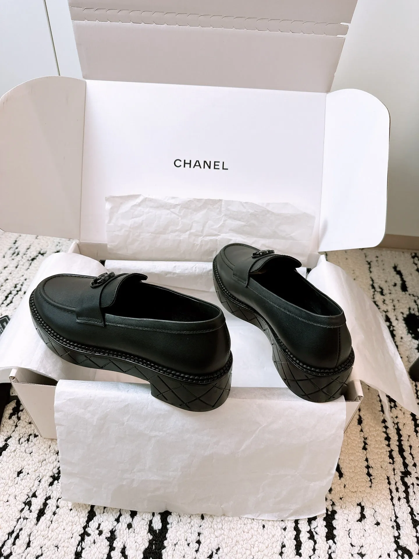 CC Moccasins 45mm In Black Lambskin 144631