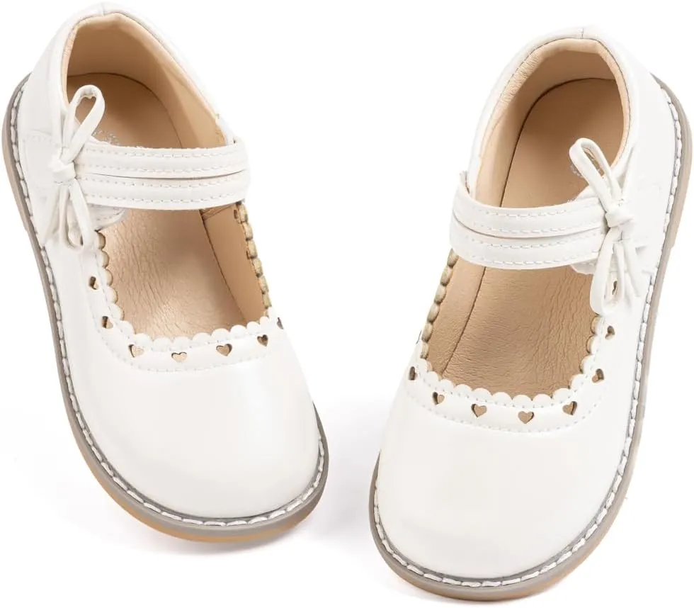 CENCIRILY Toddler Little Girls Flower Dress Shoes Mary Jane Ballet Flats Easter Party School Princess Wedding Shoes