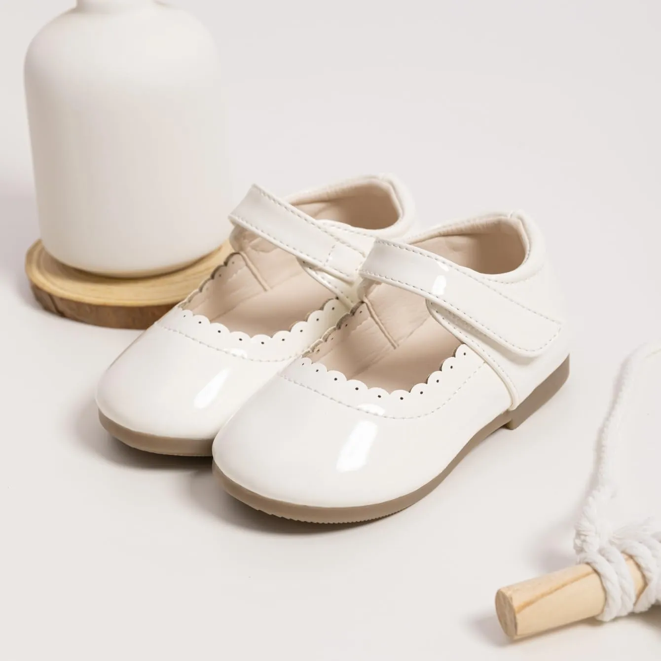 CENCIRILY Toddler Little Girls Flower Dress Shoes Mary Jane Ballet Flats Easter Party School Princess Wedding Shoes