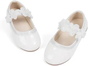 CENCIRILY Toddler Little Girls Flower Dress Shoes Mary Jane Ballet Flats Easter Party School Princess Wedding Shoes