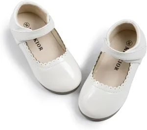 CENCIRILY Toddler Little Girls Flower Dress Shoes Mary Jane Ballet Flats Easter Party School Princess Wedding Shoes