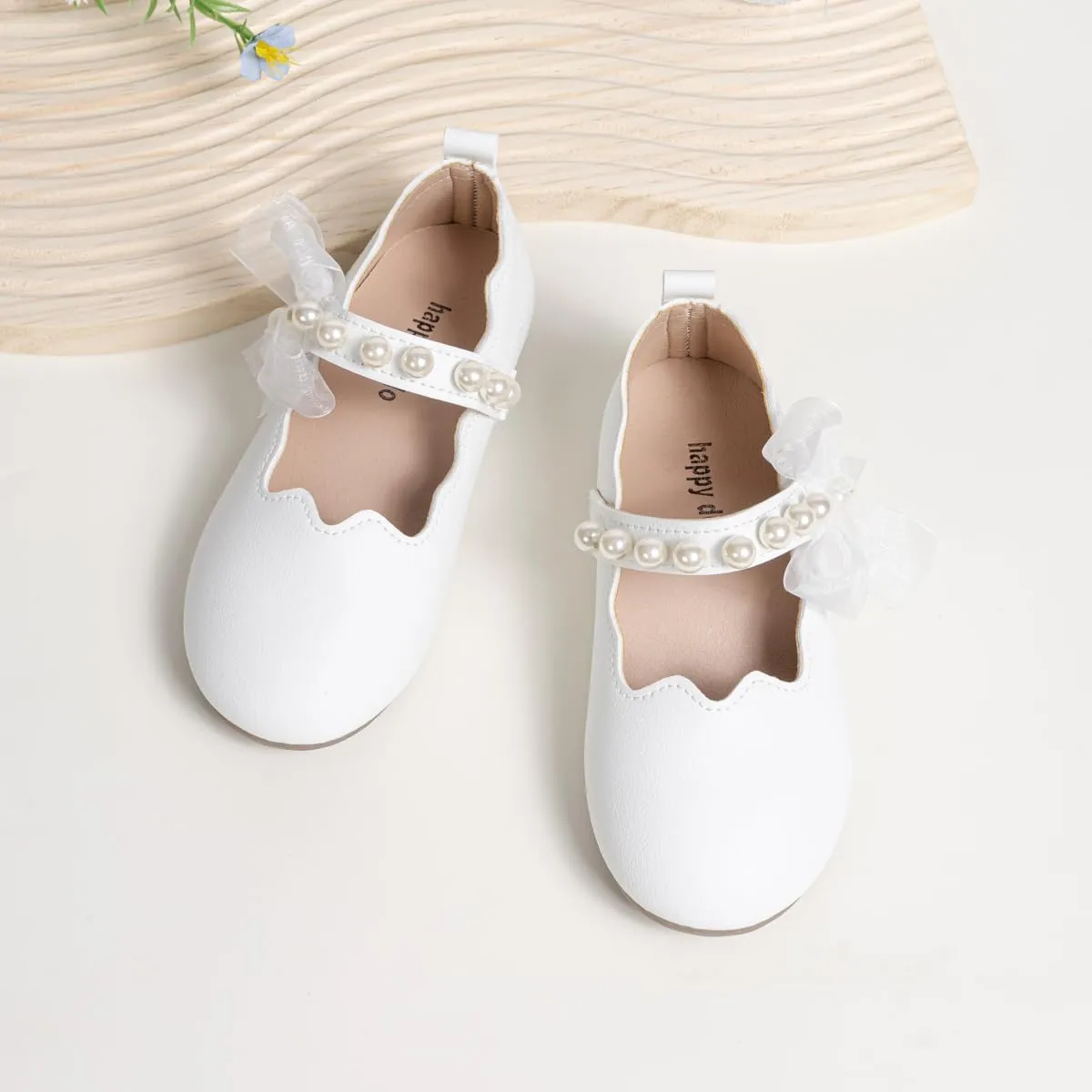 CENCIRILY Toddler Little Girls Flower Dress Shoes Mary Jane Ballet Flats Easter Party School Princess Wedding Shoes