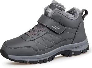 Cliont Men's Winter Snow Boots Women's Snow Boots Mens Winter Shoes Slip On Snow Boots Outdoor Warm Ankle Boots