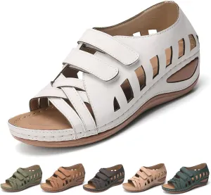 Comfort Sandals for Women Wide Width Strap Open Toe Gladiator Flats Sandals Casual Daily Walking Summer Shoes