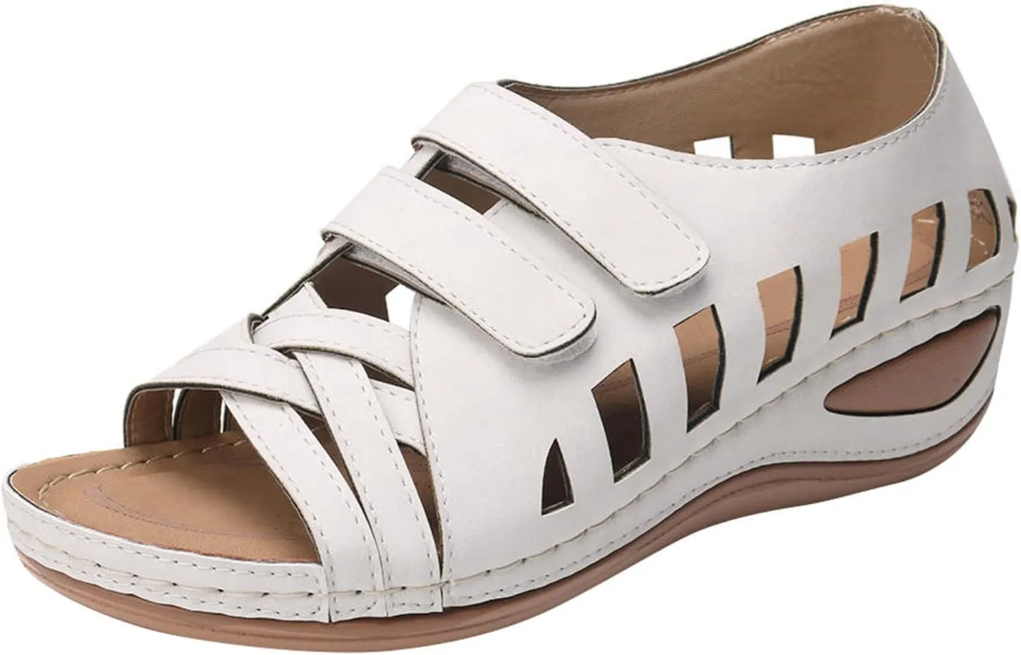 Comfort Sandals for Women Wide Width Strap Open Toe Gladiator Flats Sandals Casual Daily Walking Summer Shoes