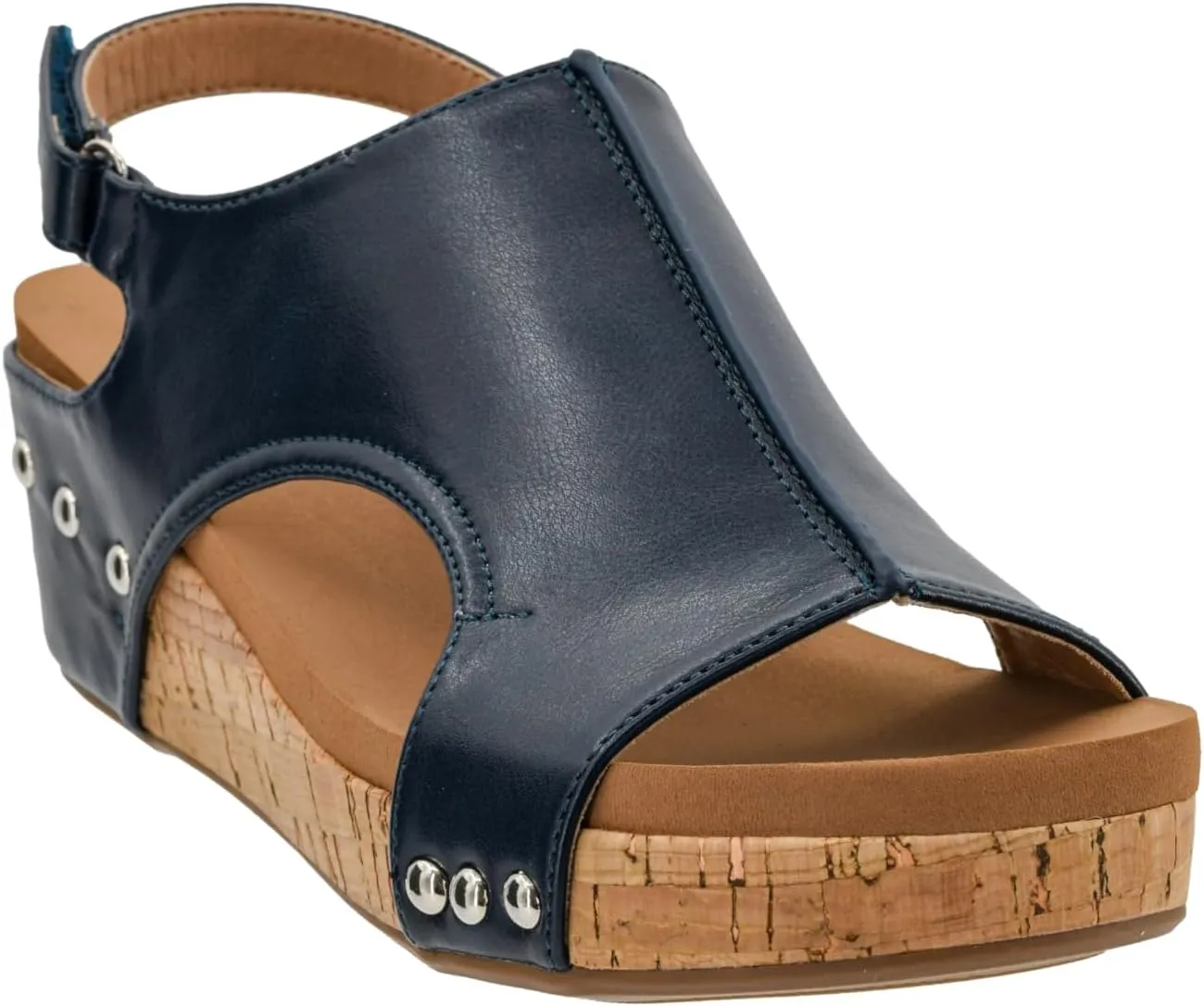 Corkys Footwear Women's Volta II Wedge Sandal - 2 Inch Cushioned Wedge, Hook & Loop Closure for Comfort & Style, Perfect for Casual & Dressy Outfits, All Day Wear