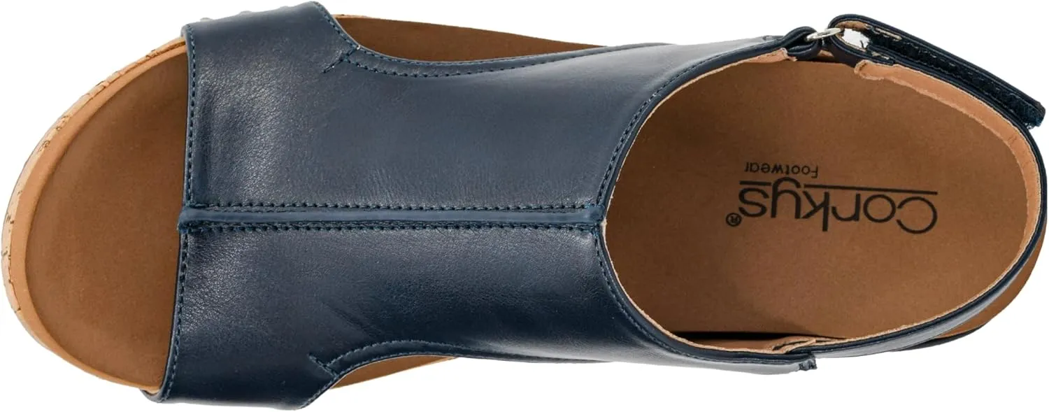 Corkys Footwear Women's Volta II Wedge Sandal - 2 Inch Cushioned Wedge, Hook & Loop Closure for Comfort & Style, Perfect for Casual & Dressy Outfits, All Day Wear