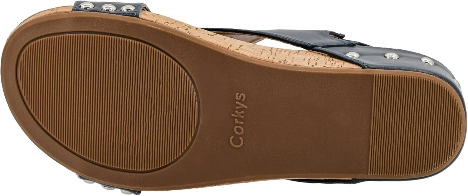 Corkys Footwear Women's Volta II Wedge Sandal - 2 Inch Cushioned Wedge, Hook & Loop Closure for Comfort & Style, Perfect for Casual & Dressy Outfits, All Day Wear