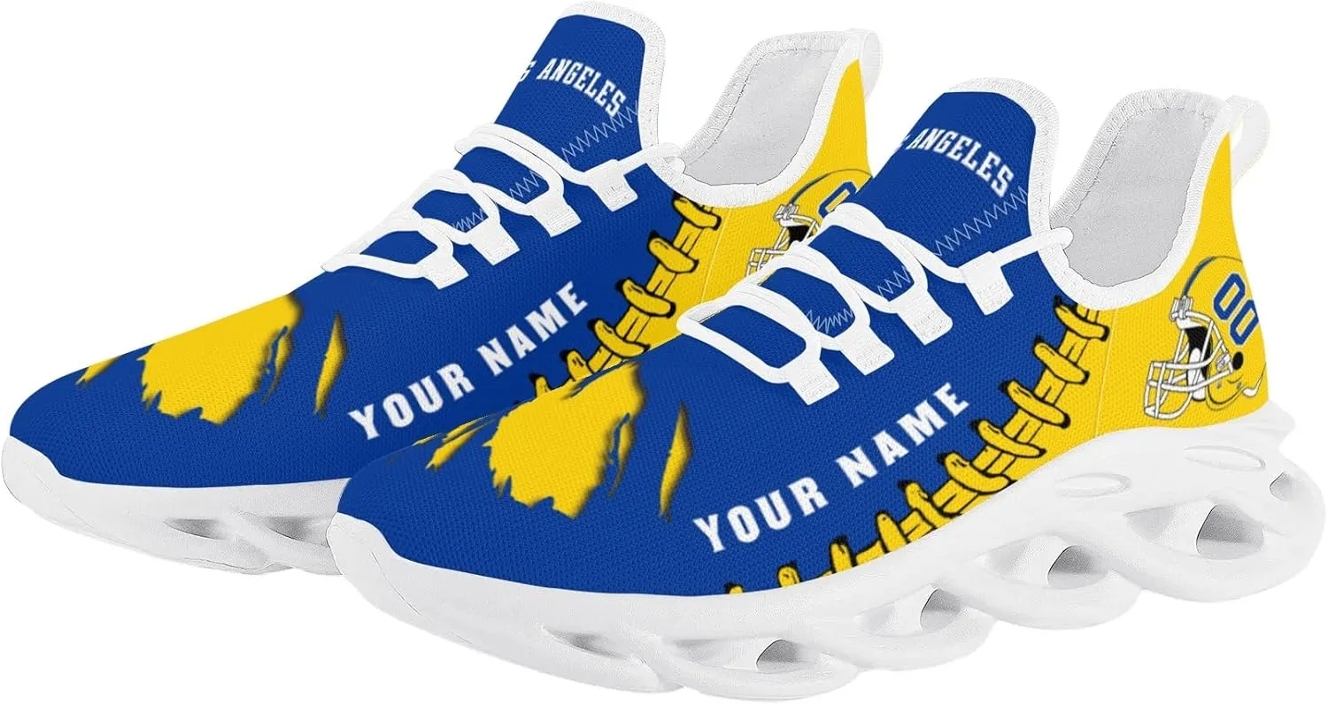 Custom Football Flex Control Sneakers Personalized Fans Men's Breathable Name Number Gifts Workout Athletic Gym Slip-on Shoes