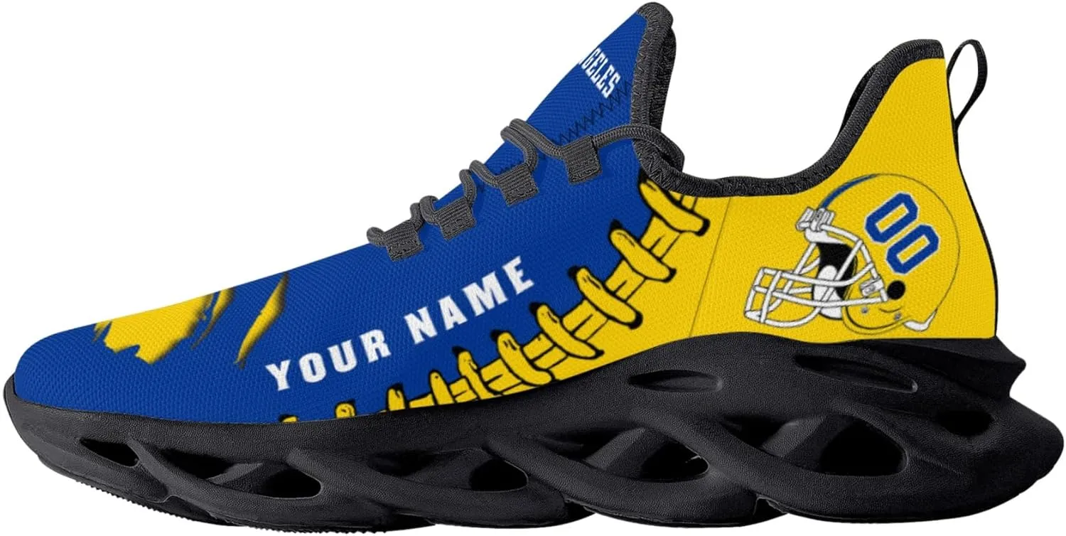 Custom Football Flex Control Sneakers Personalized Fans Men's Breathable Name Number Gifts Workout Athletic Gym Slip-on Shoes
