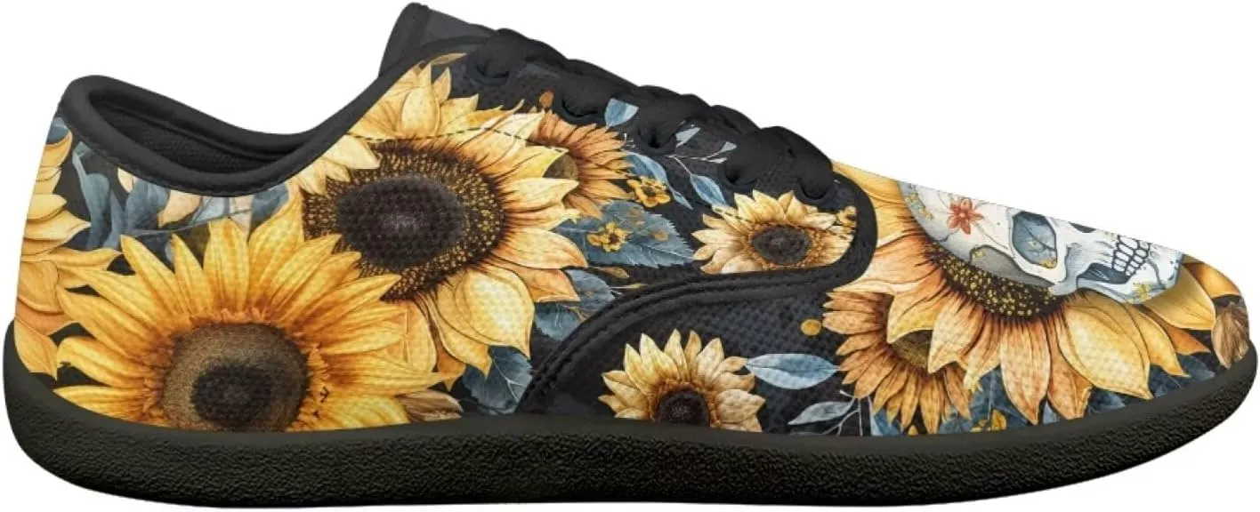 Customized Skull Walking Barefoot Shoes Slip On Business Flats Work Loafers Sneakers for Women Men