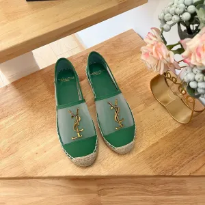 DARK CALFSKIN Laurent YVES Dual-purpose Dedicated support MESH AND SLIP ON GREEN SL Saint LOGO