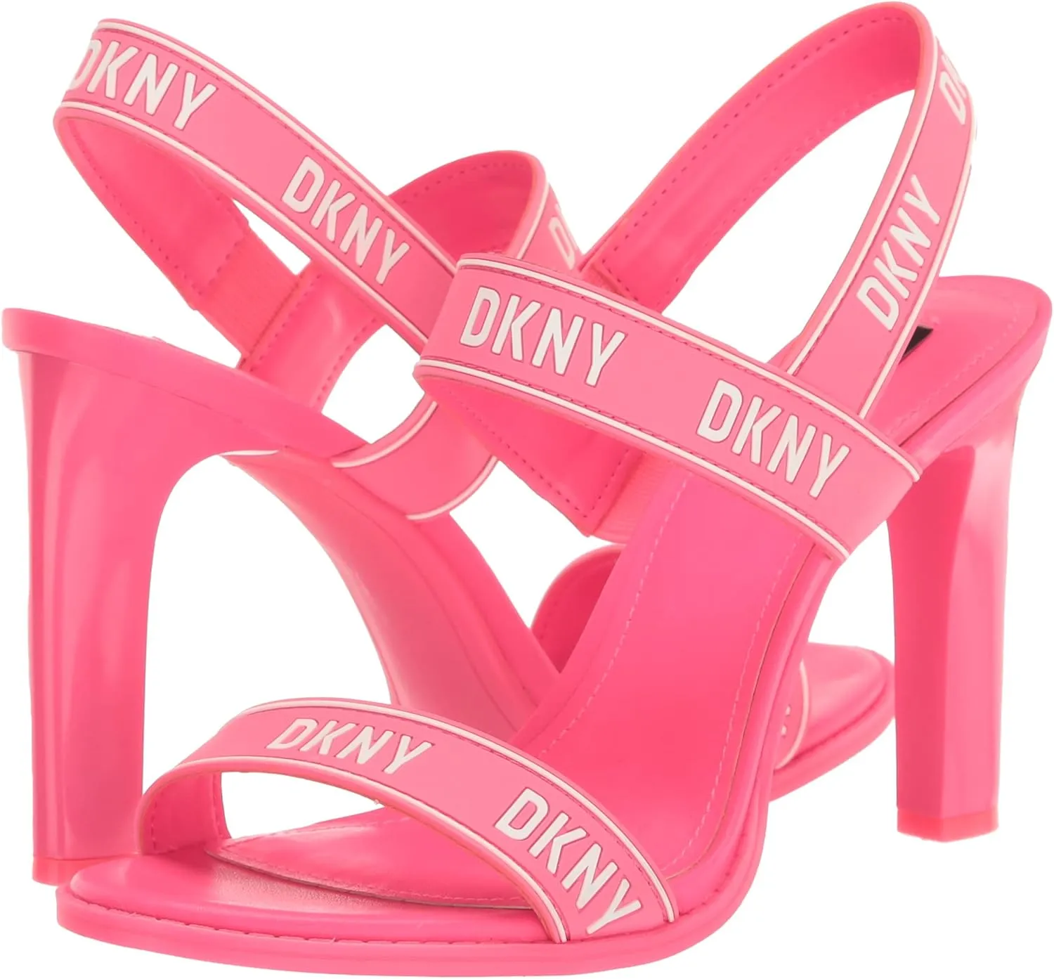 DKNY Women's Logo Slingback Open Toe Heel Heeled Sandal