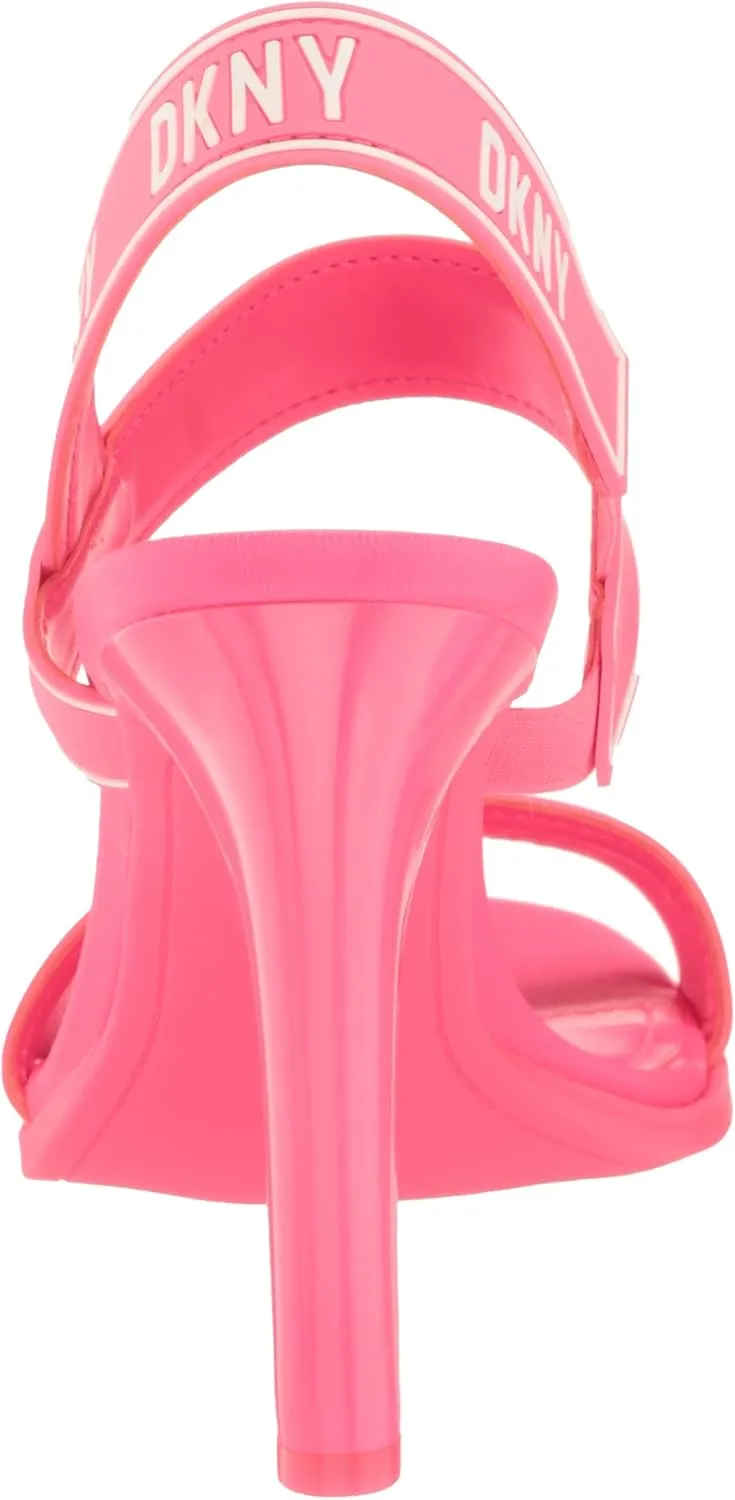 DKNY Women's Logo Slingback Open Toe Heel Heeled Sandal