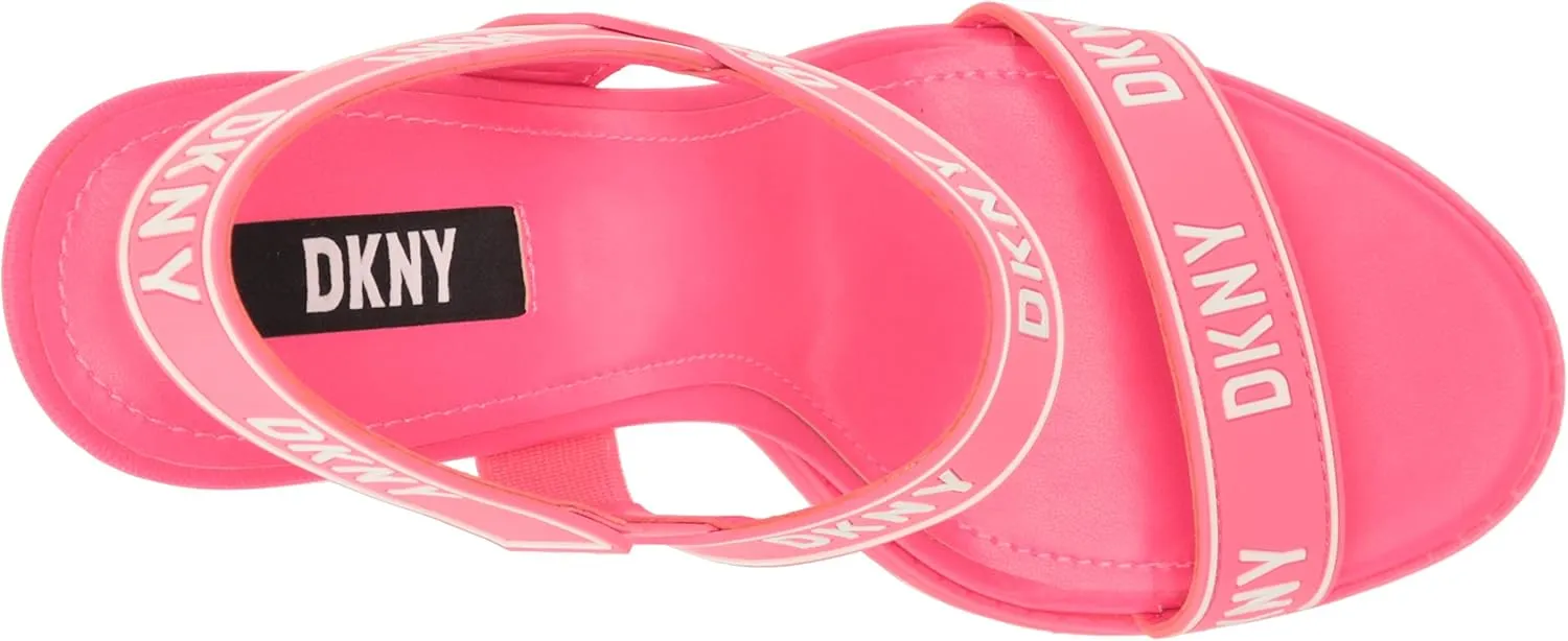 DKNY Women's Logo Slingback Open Toe Heel Heeled Sandal