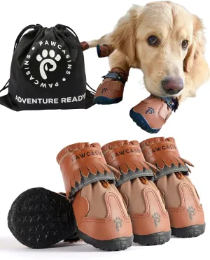 Dog Boots & Booties - All-Weather Protection for Small, Medium & Large Dogs, Size 4