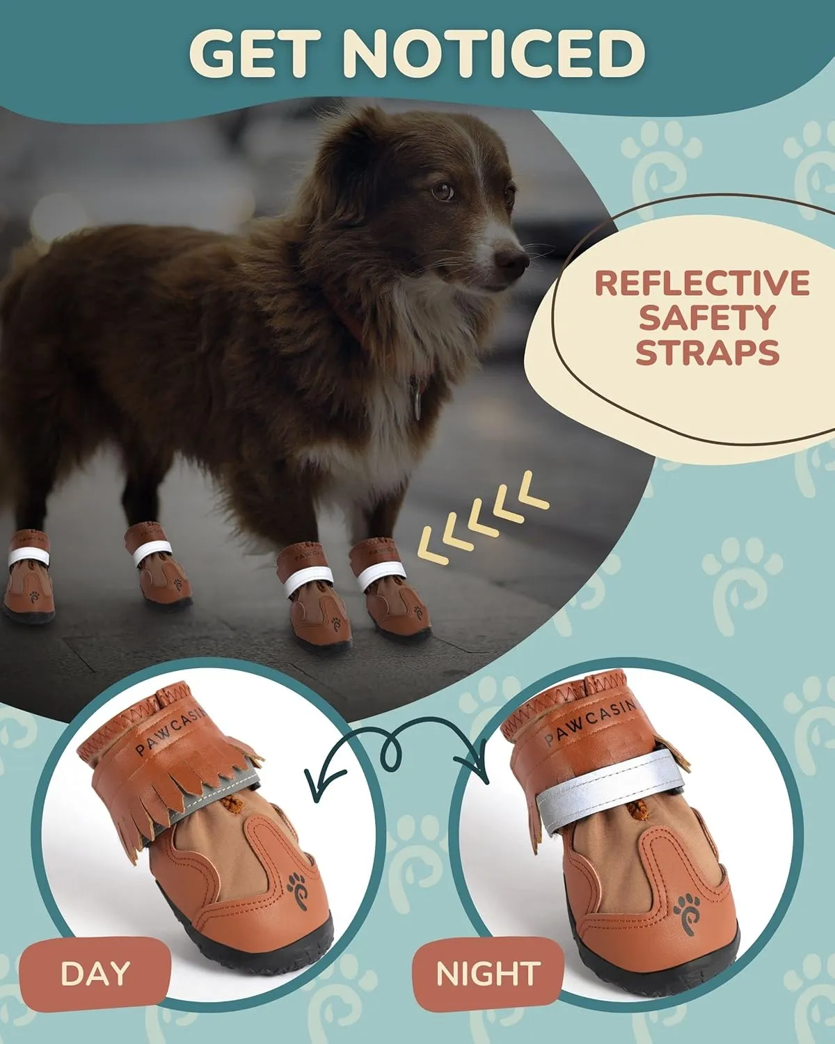 Dog Boots & Booties - All-Weather Protection for Small, Medium & Large Dogs, Size 4