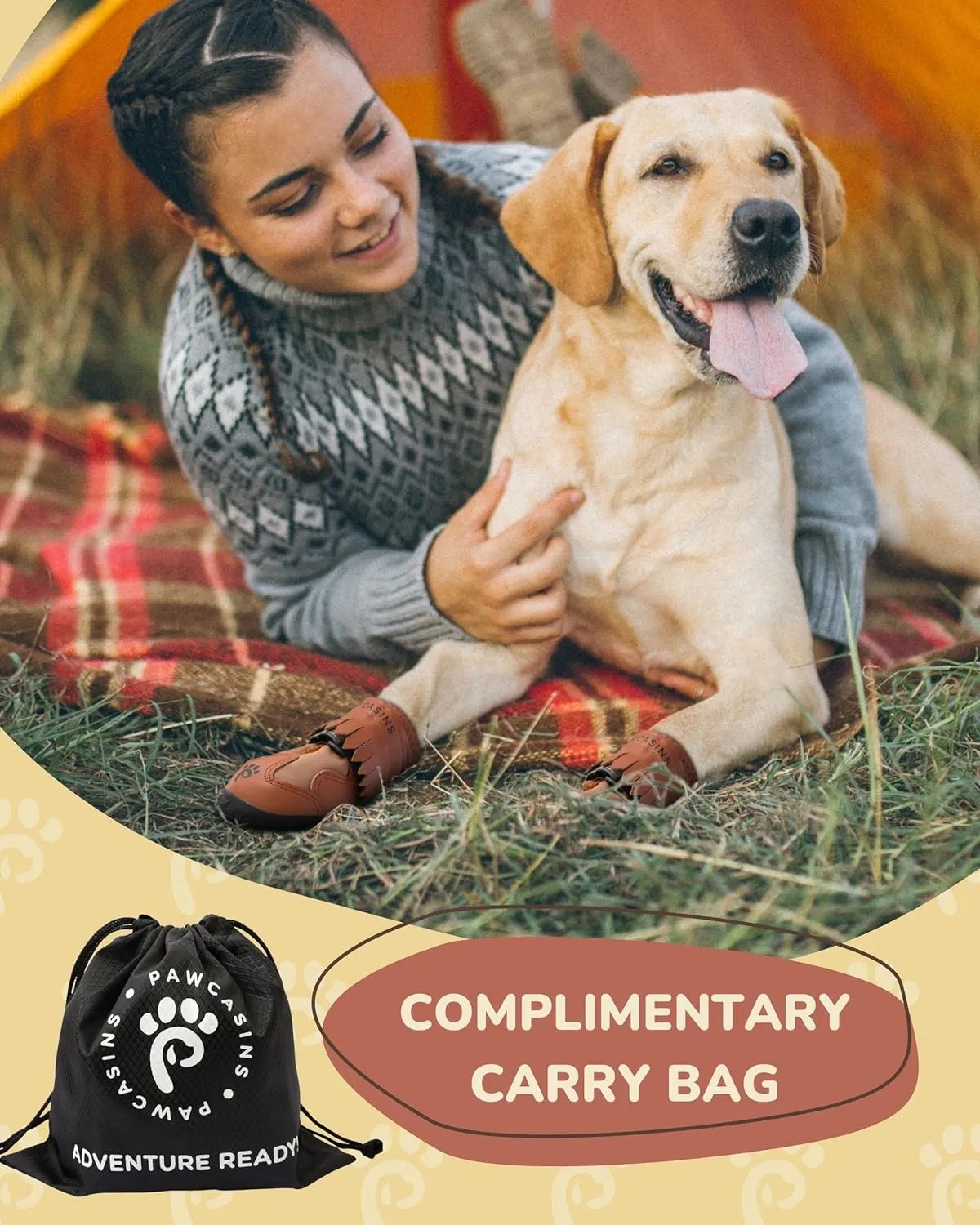 Dog Boots & Booties - All-Weather Protection for Small, Medium & Large Dogs, Size 4