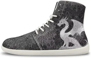 Dragon Print Men's Running Shoe Slip On High Tops Walking Sneakers Gym Tennis Athletic Shoes