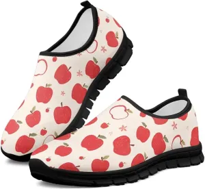 Fashion Walking Shoes for Woman Girls Comfortable Slip On Casual Shoe Light Soft Running Sneakers for Climbing Size 5.5-11.5 Black Sole