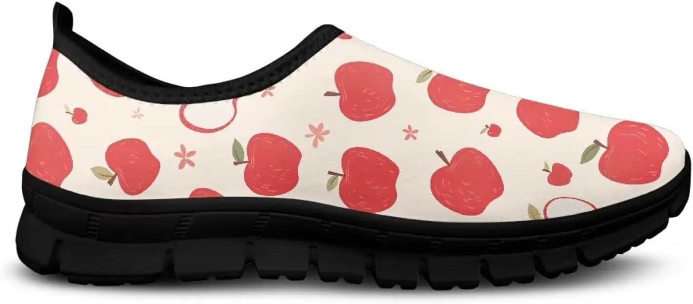 Fashion Walking Shoes for Woman Girls Comfortable Slip On Casual Shoe Light Soft Running Sneakers for Climbing Size 5.5-11.5 Black Sole
